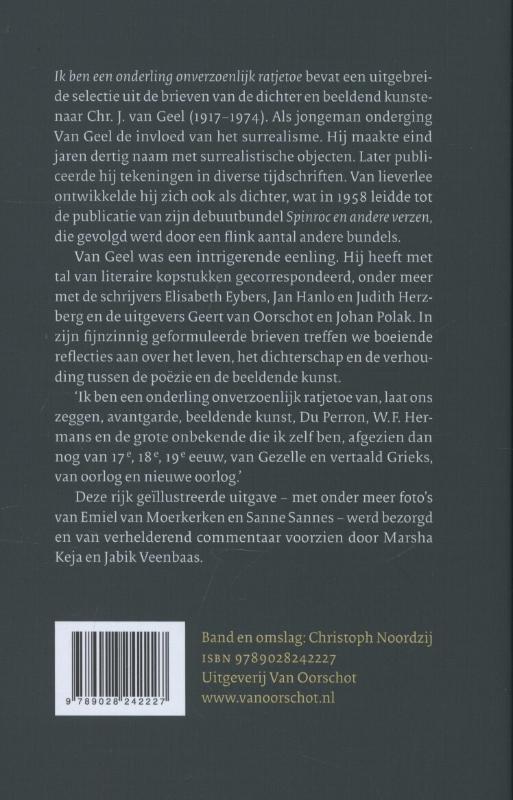 Achterkant van Ik ben een onderling onverzoenlijk ratjetoe