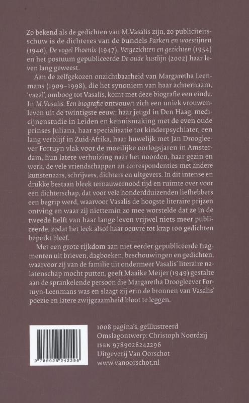 Achterkant van M. Vasalis