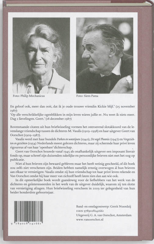 Achterkant van Briefwisseling 1951-1987