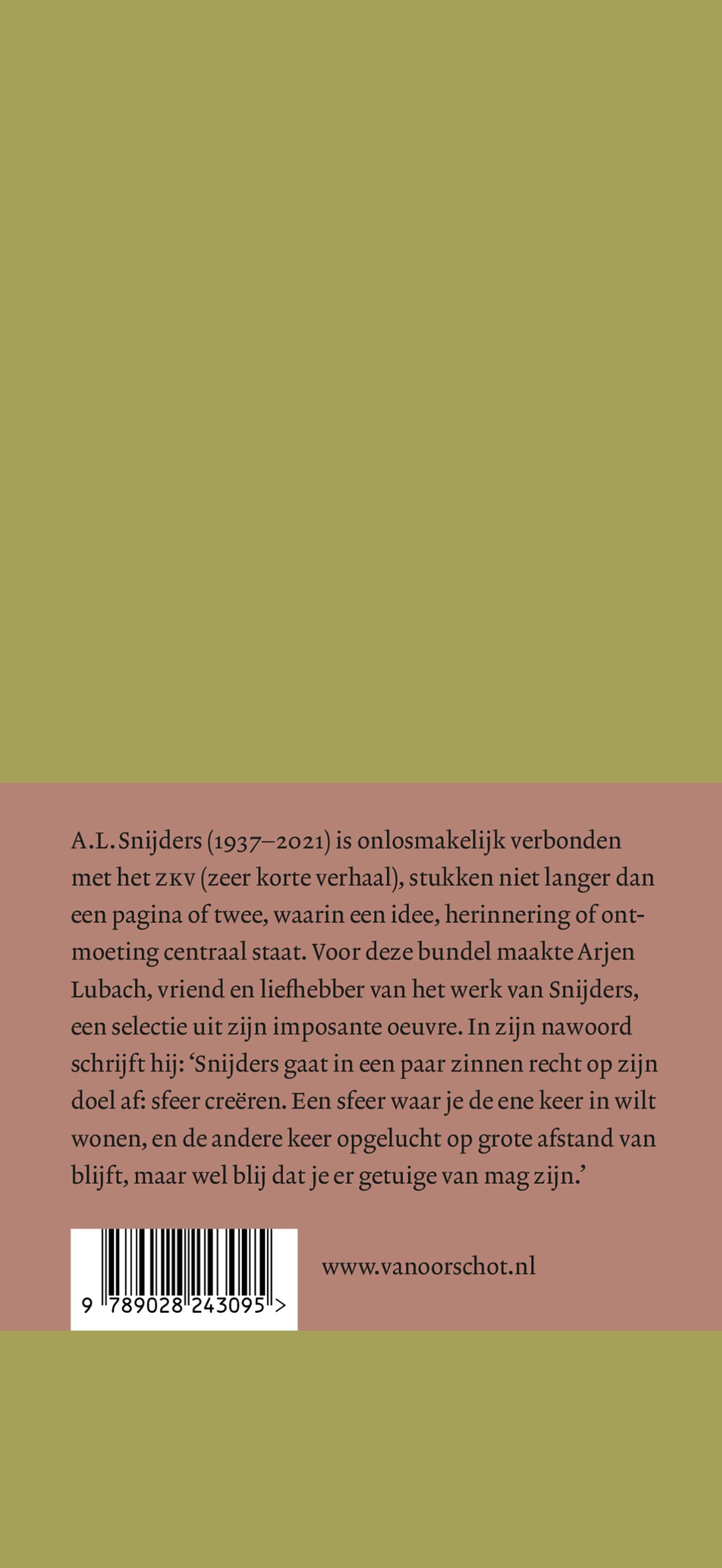 Achterkant van Zeer kort