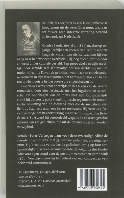 Achterkant van De bloemen van het kwaad