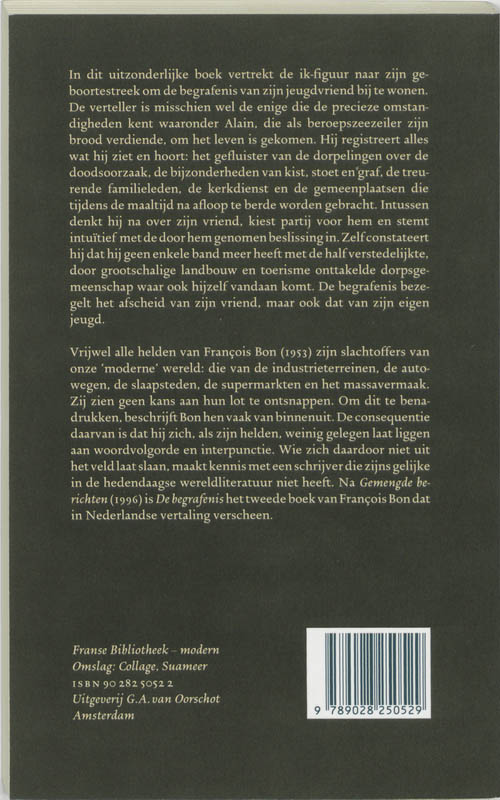 Achterkant van De begrafenis