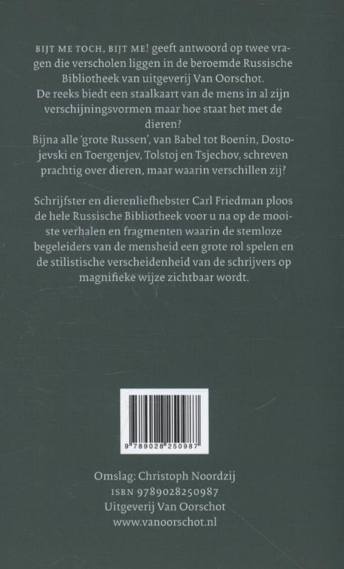 Achterkant van Bijt me toch, bijt me!