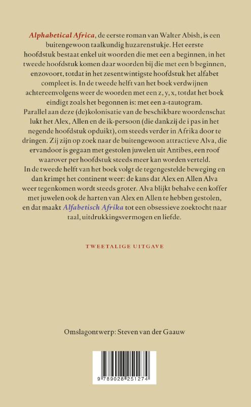 Achterkant van Alfabetisch Afrika