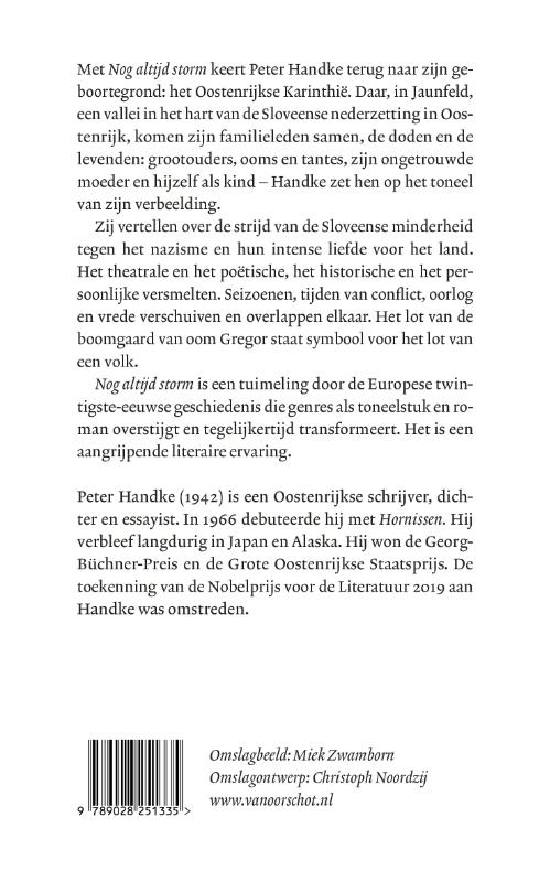 Achterkant van Nog altijd storm
