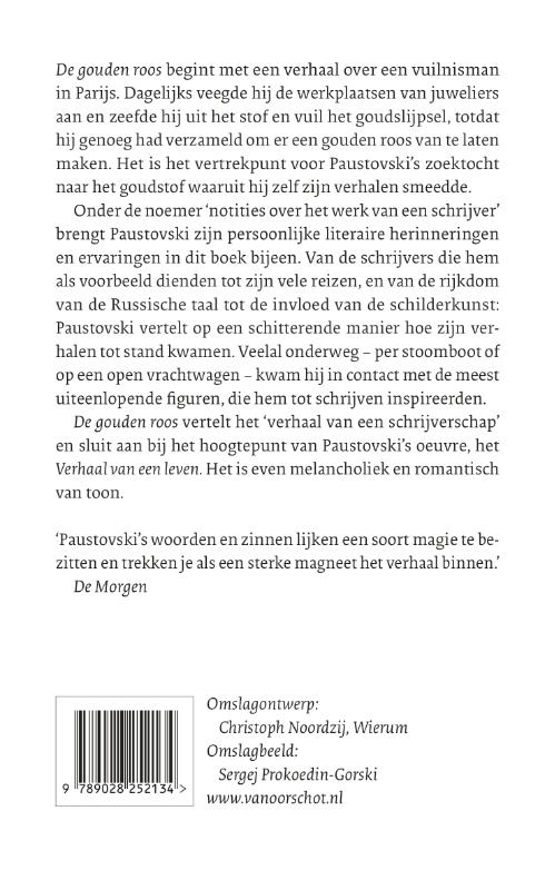 Achterkant van De gouden roos
