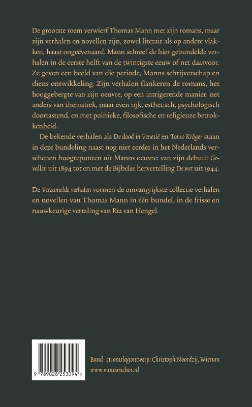 Achterkant van Verzamelde verhalen