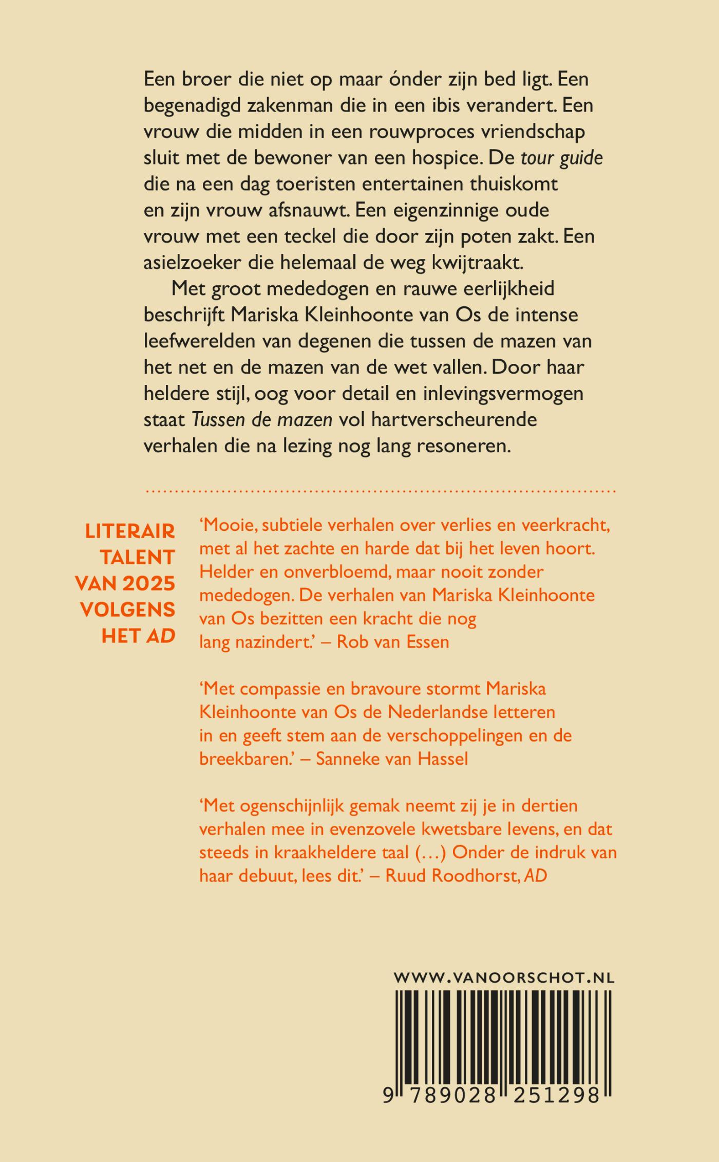 Achterkant van Tussen de mazen