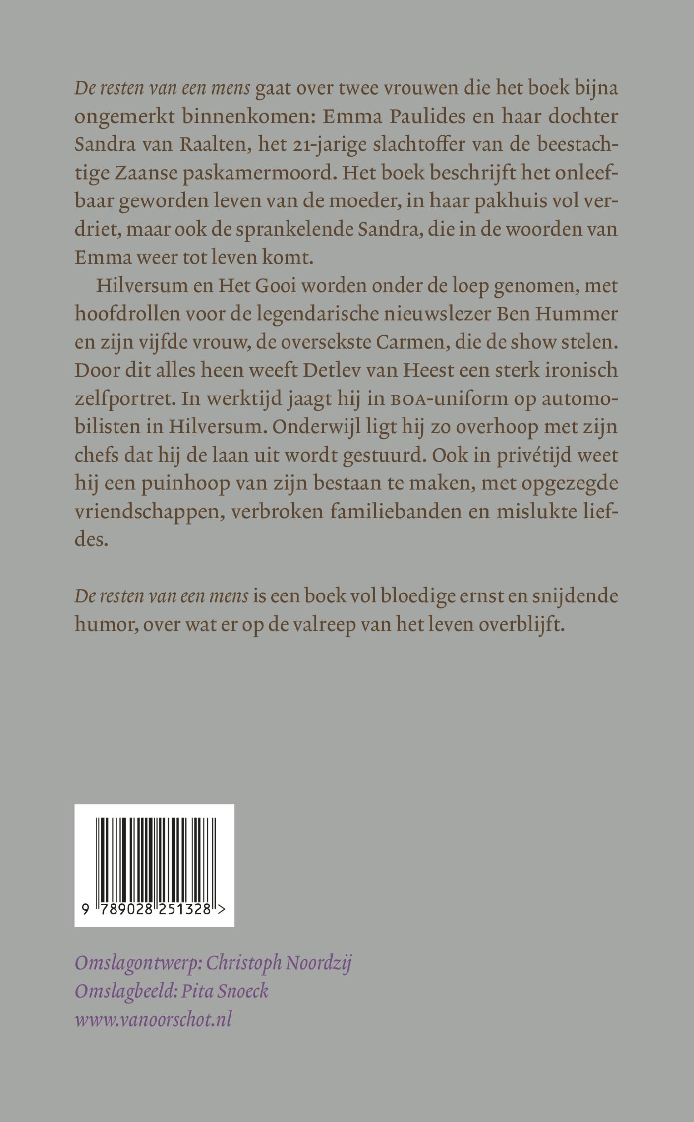 Achterkant van De resten van een mens