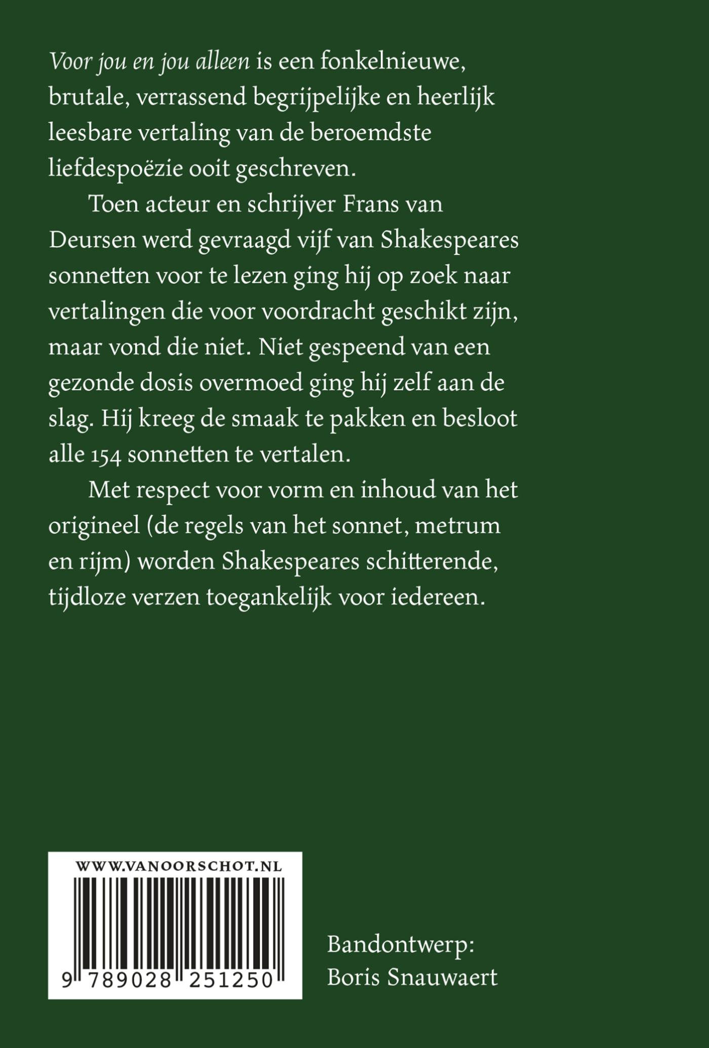 Achterkant van Voor jou en jou alleen