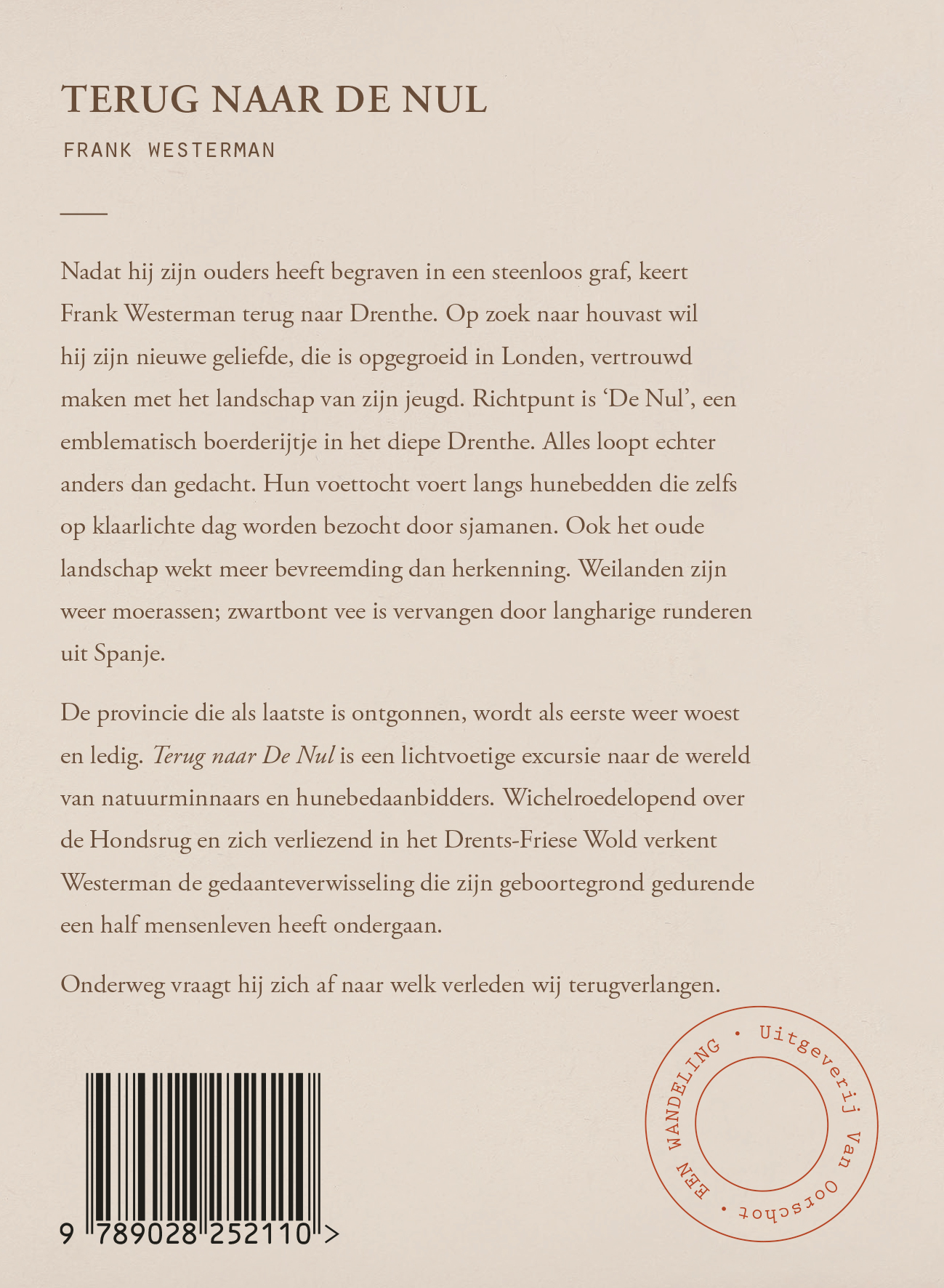 Achterkant van Terug naar de nul