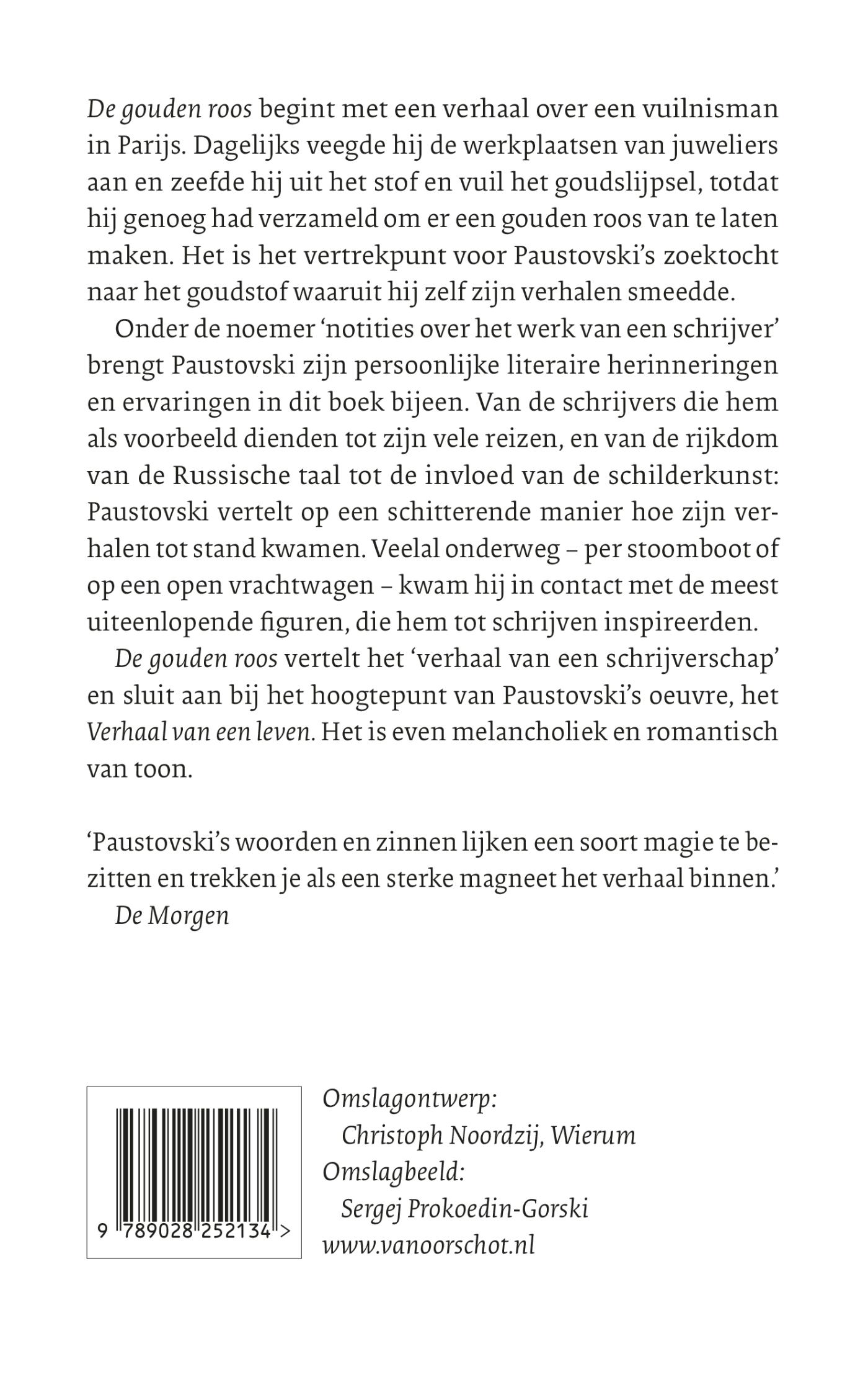 Achterkant van De gouden roos