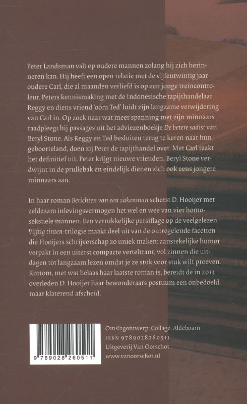 Achterkant van Berichten van een zakenman