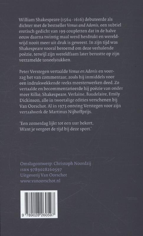 Achterkant van Venus en Adonis