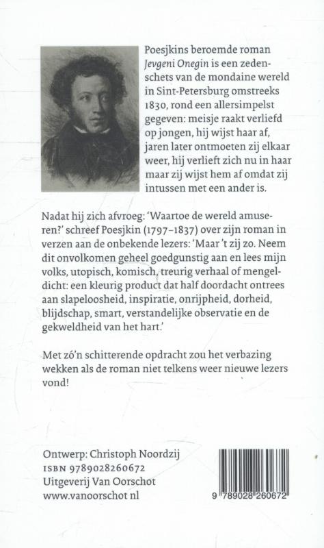 Achterkant van Jevgeni Onegin