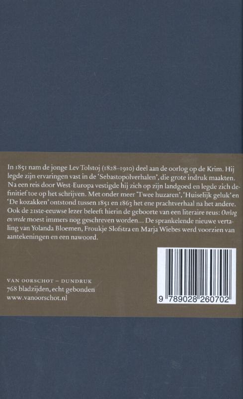 Achterkant van Verhalen en novellen
