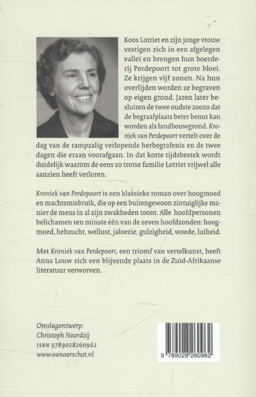 Achterkant van Kroniek van Perdepoort