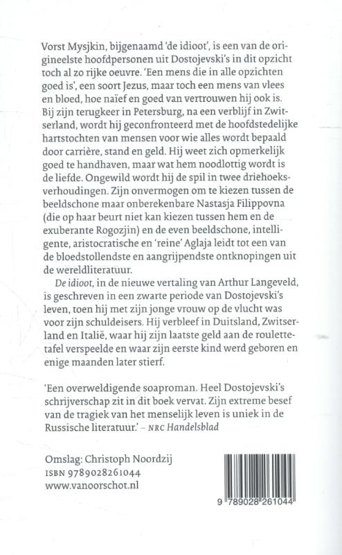 Achterkant van De idioot
