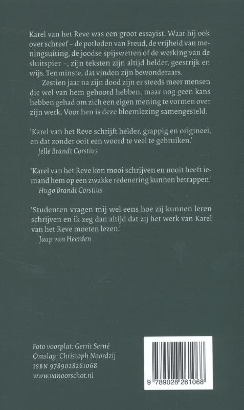 Achterkant van Karel van het Reve voor beginners
