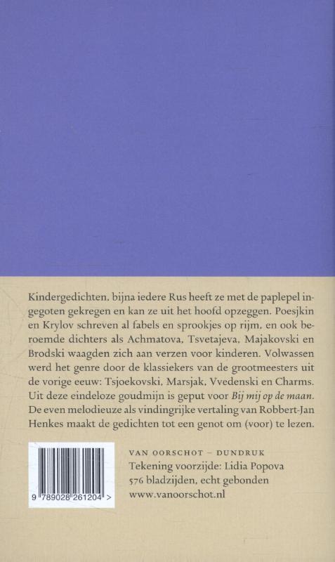 Achterkant van Bij mij op de maan