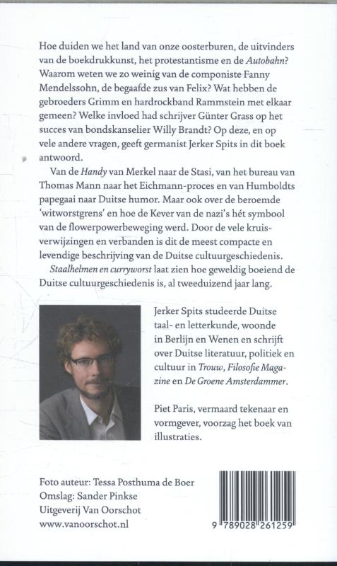 Achterkant van Staalhelmen en curryworst