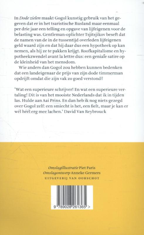 Achterkant van Dode zielen