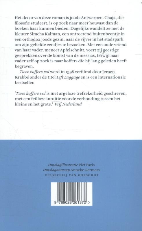 Achterkant van Twee koffers vol