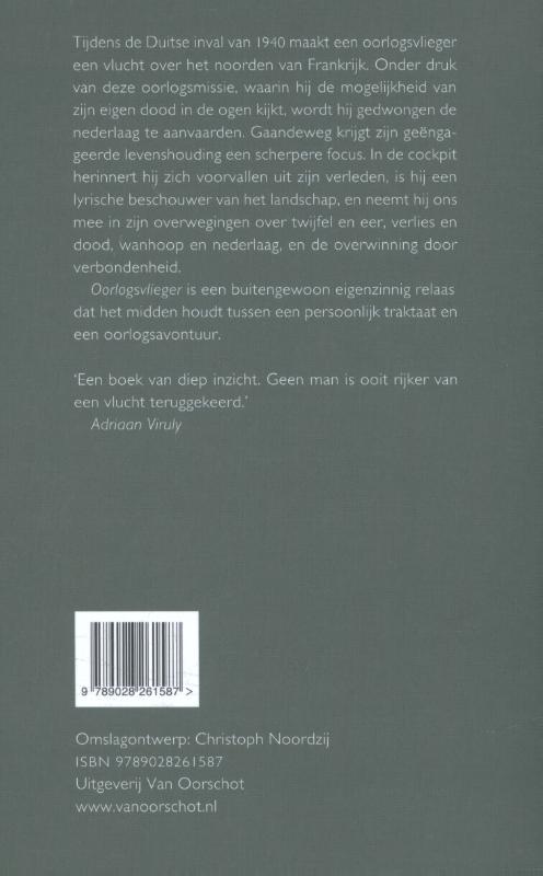 Achterkant van Oorlogsvlieger