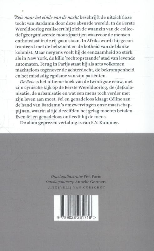 Achterkant van Reis naar het einde van de nacht