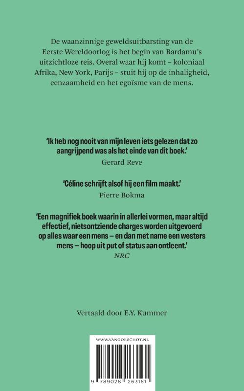 Achterkant van Reis naar het einde van de nacht