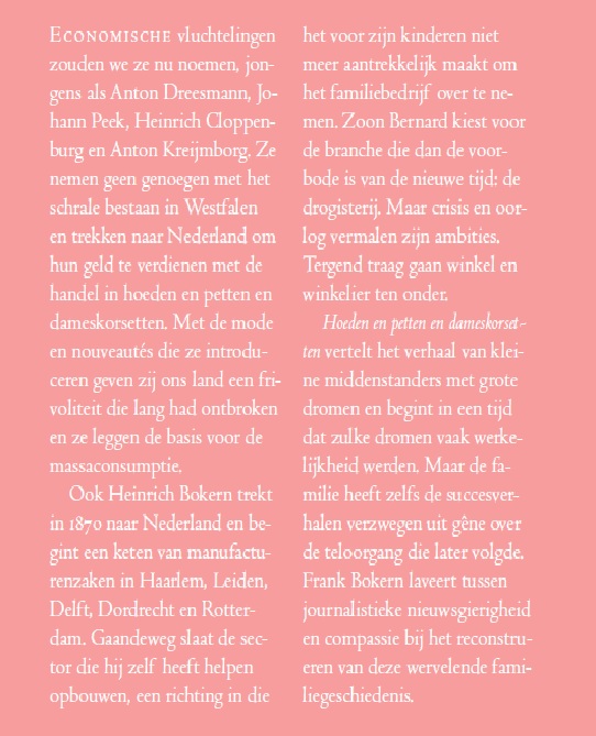 Achterkant van Hoeden en petten en dameskorsetten