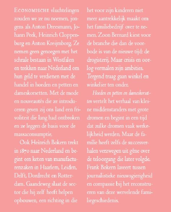Achterkant van Hoeden en petten en dameskorsetten