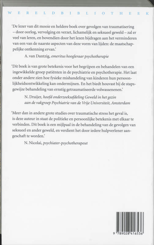 Achterkant van Trauma en herstel