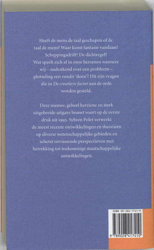 Achterkant van De creatieve factor