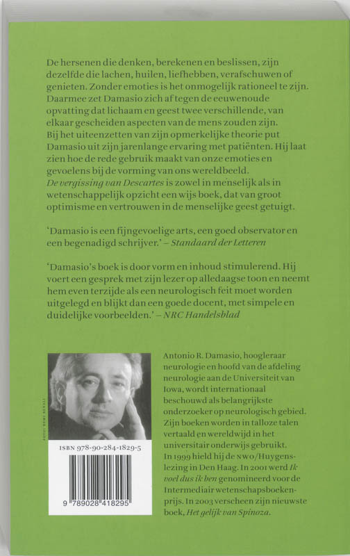 Achterkant van De vergissing van Descartes