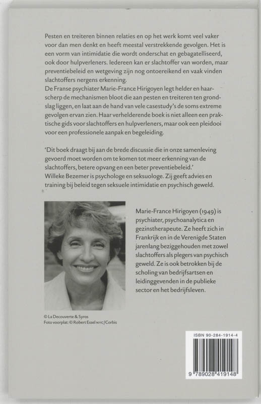 Achterkant van Pesten en treiteren