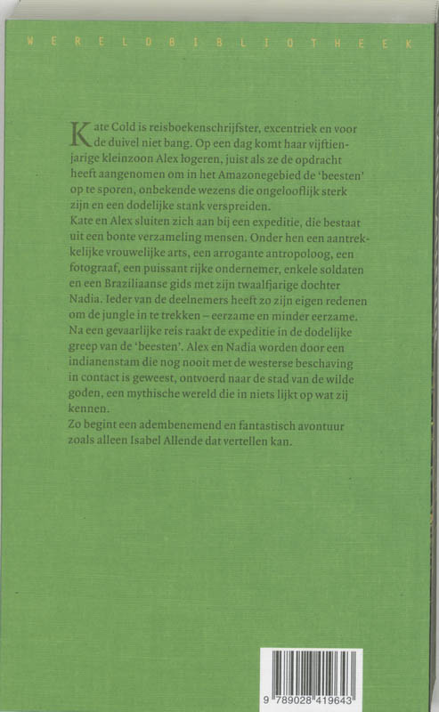 Achterkant van De stad van de wilde goden