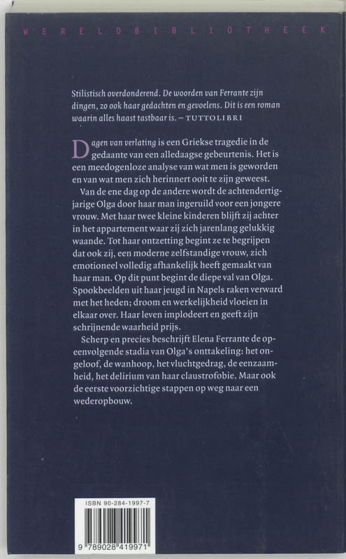 Achterkant van Dagen van verlating