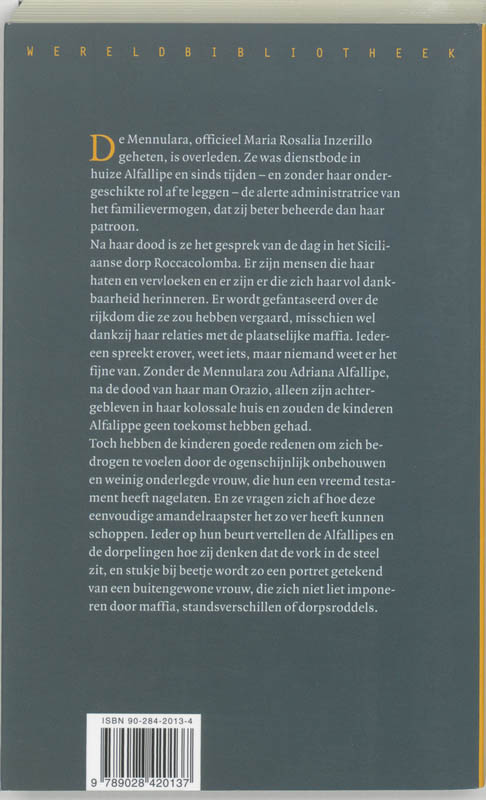 Achterkant van De amandelraapster