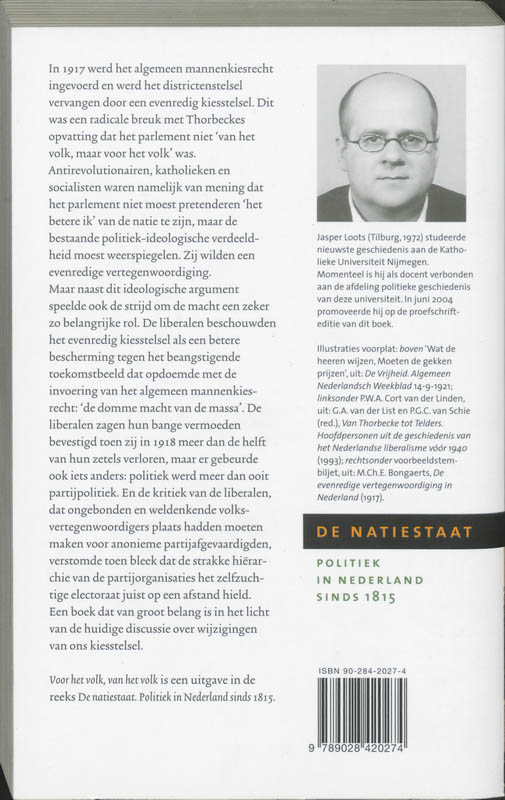 Achterkant van Voor het volk, van het volk