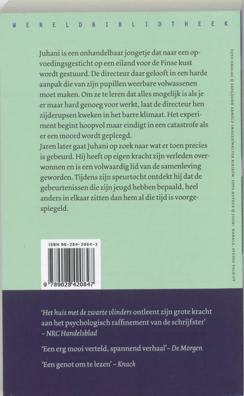 Achterkant van Het huis met de zwarte vlinders