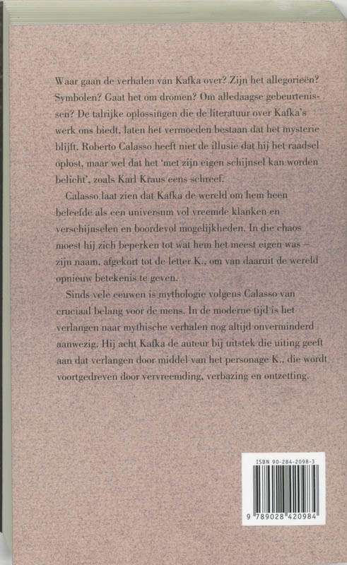 Achterkant van K.
