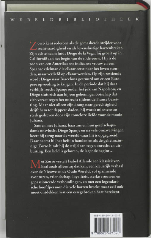 Achterkant van Zorro