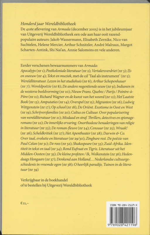 Achterkant van 40 W.G. Sebald