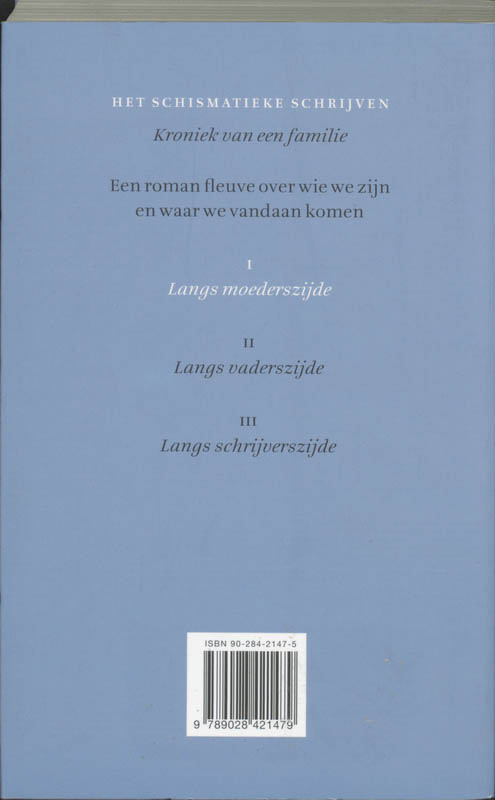 Achterkant van Langs moederszijde