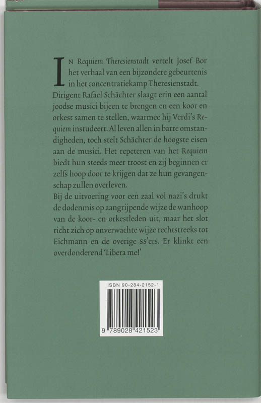 Achterkant van Requiem Theresienstadt