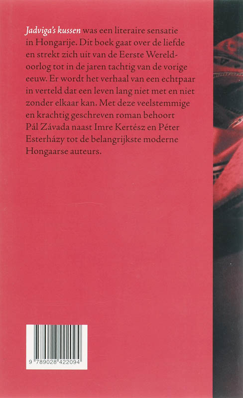 Achterkant van Jadviga's kussen
