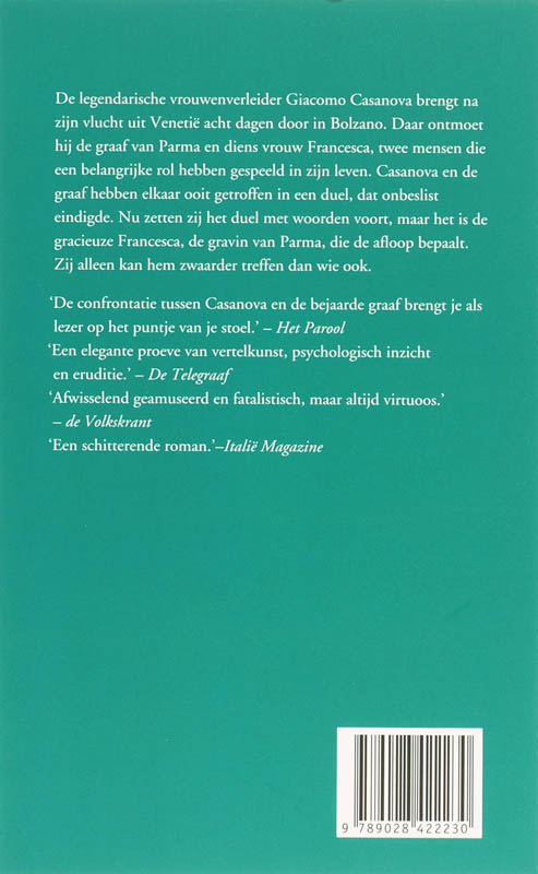 Achterkant van De gravin van Parma