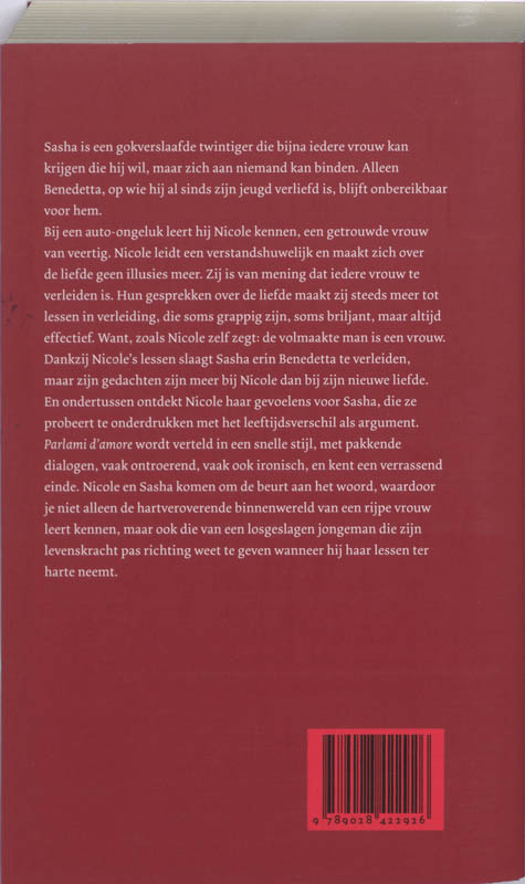 Achterkant van Parlami d'amore