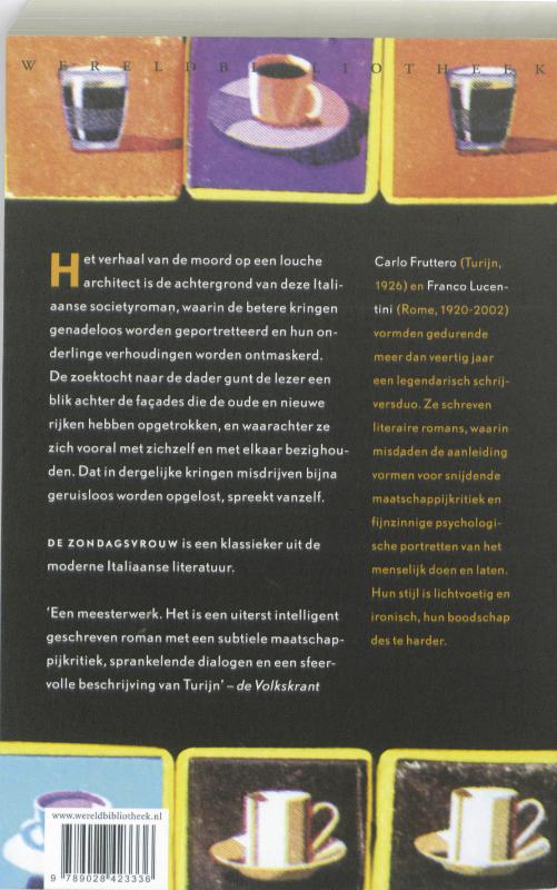 Achterkant van De zondagsvrouw
